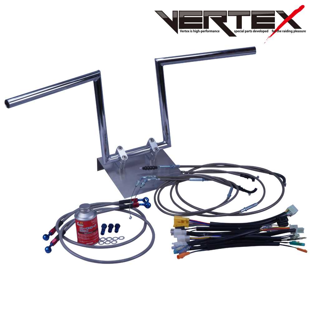 エストレヤ ディスク 92-06年 BJ250A ロボハン アップハンドル セット ブラックメッシュ ダークメッシュ ワイヤー