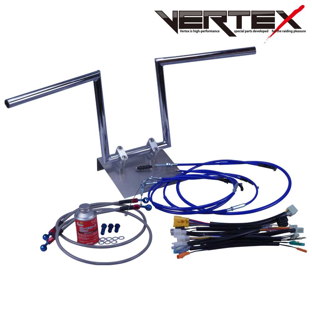 ホーネット250 06-07年 MC31 ロボハン アップハンドル セット カラー ワイヤー