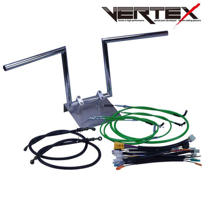 ZRX400/2 94-03年 ZR400E ロボハン アップハンドル セット カラー ワイヤー