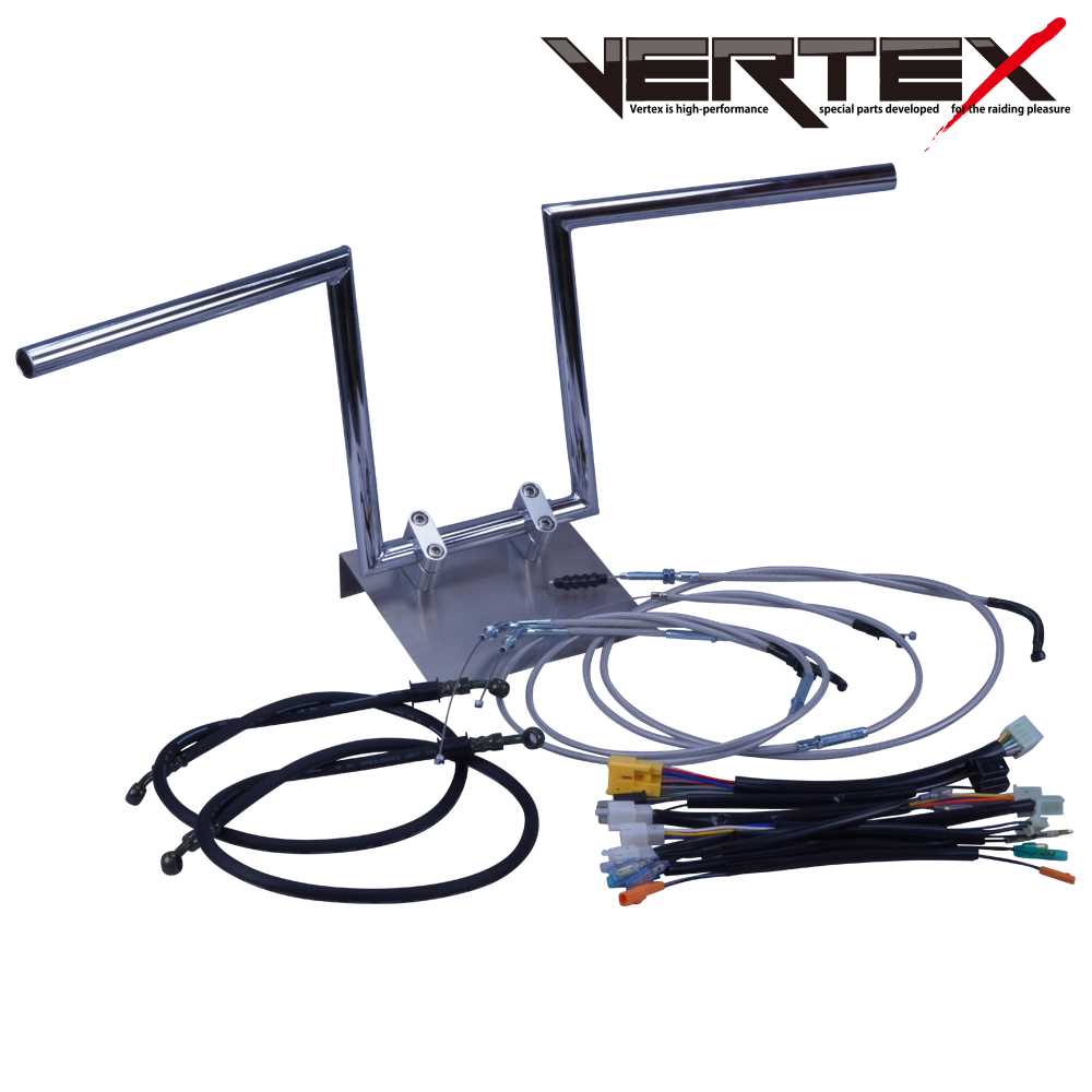 ZRX400/2 04-06年 ZR400E ロボハン アップハンドル セット メッシュ ワイヤー