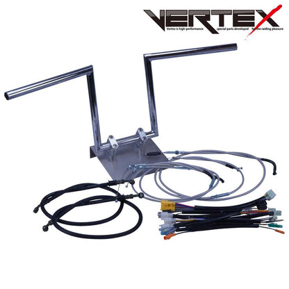 ZRX400/2 94-03年 ZR400E ロボハン アップハンドル セット メッシュ ワイヤー