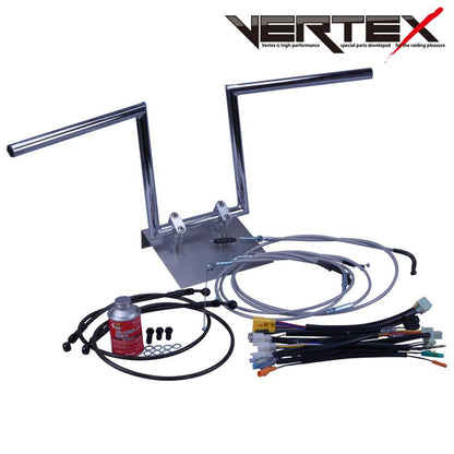 XJR400R 01-07年 RH02J ロボハン アップハンドル セット メッシュ ワイヤー