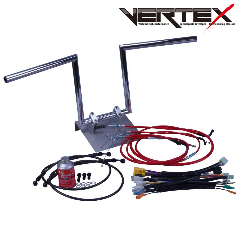 ZRX400/2 94-03年 ZR400E ロボハン アップハンドル セット カラー ワイヤー