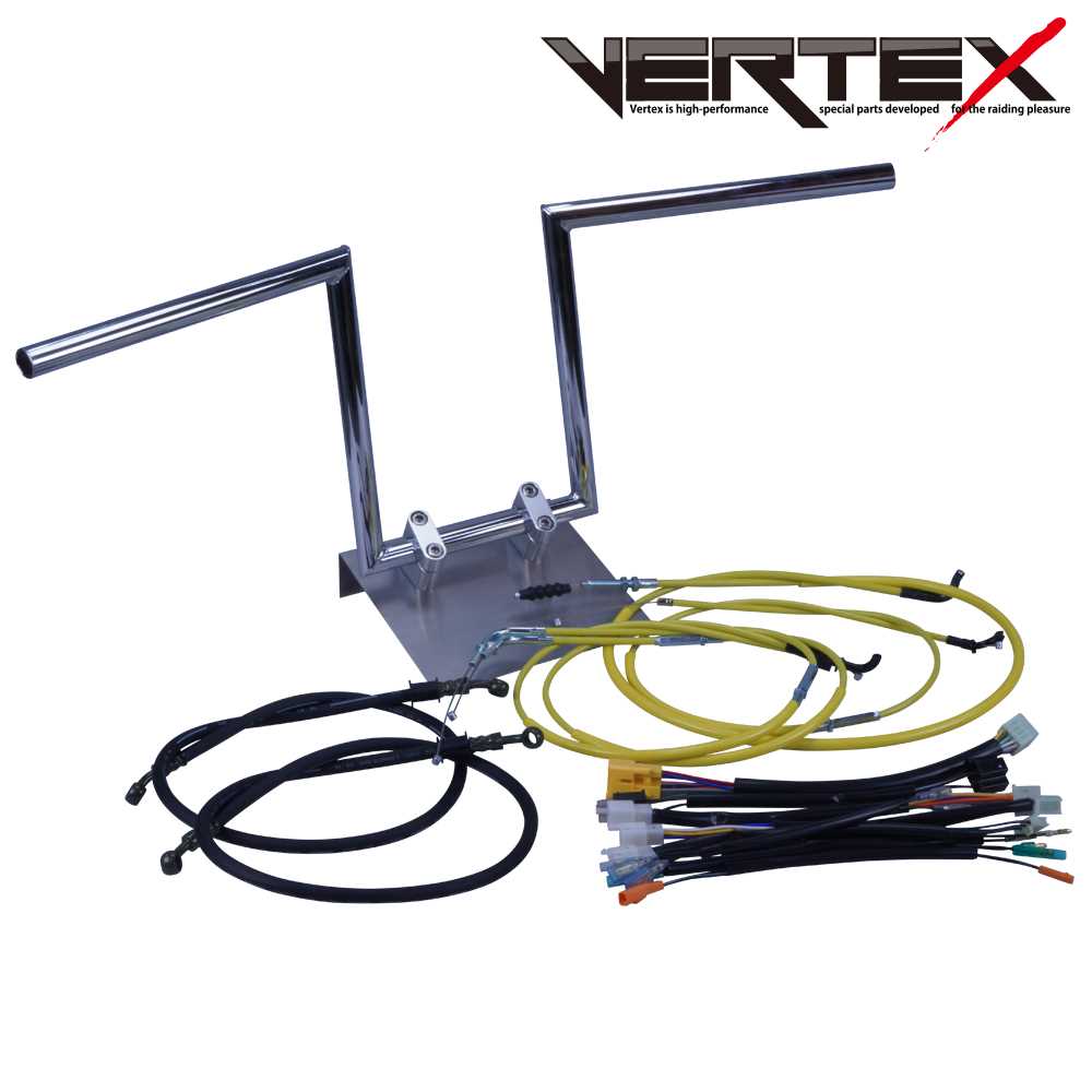 ZRX400/2 04-06年 ZR400E ロボハン アップハンドル セット カラー ワイヤー