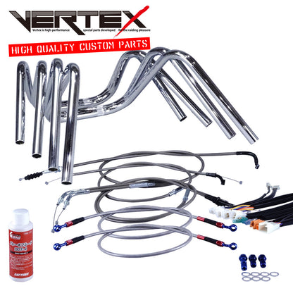 RZ250 85年 1AR しぼりアップハンドル セット ブラックメッシュ ダークメッシュ ワイヤー