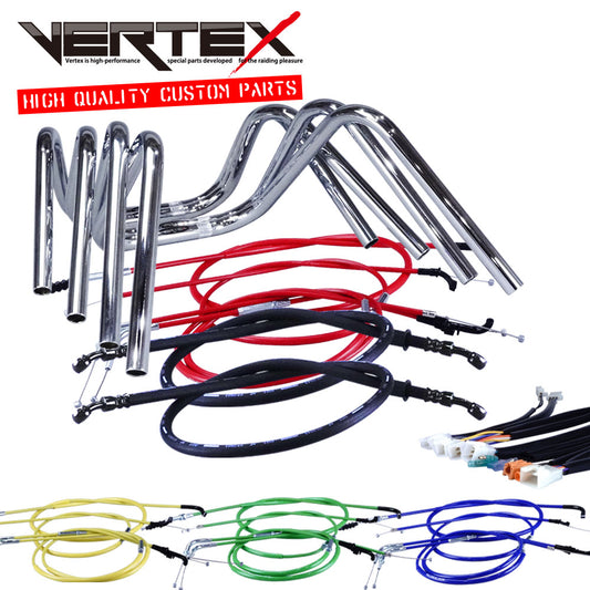 SR400/500 85-87年 1JR1JN しぼりアップハンドル セット カラー ワイヤー