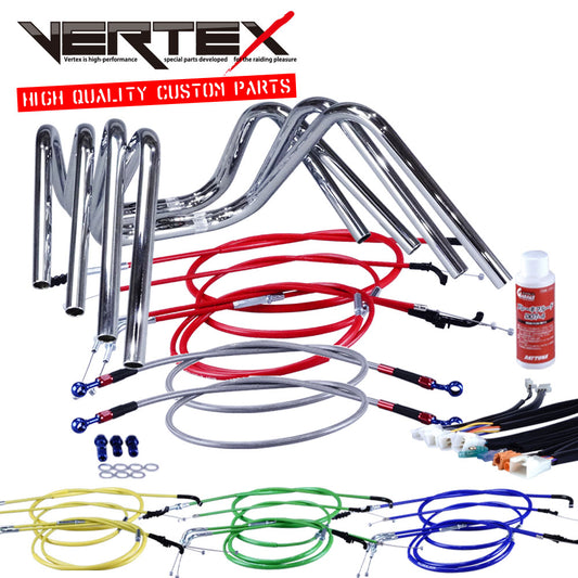 RZ250 85年 1AR しぼりアップハンドル セット カラー ワイヤー