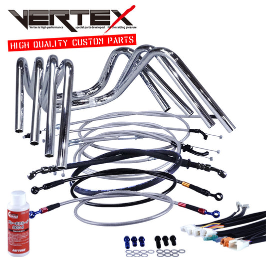 CB400SB 05年 NC39 しぼりアップハンドル セット メッシュ ワイヤー