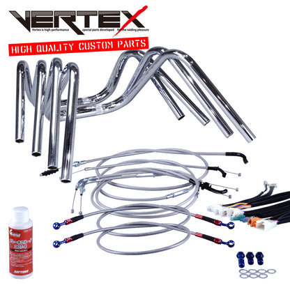 XV250 Virago 88-92 3DM Narrowed Up Handlebar Set Mesh Wire