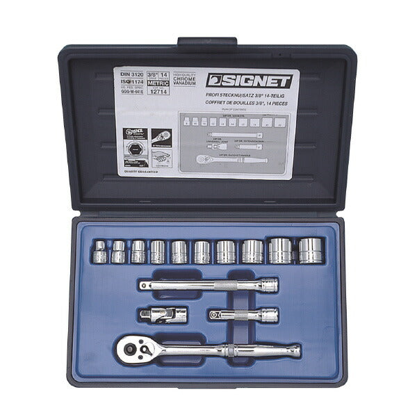 (#812910B)3/8DR 14PC MM ソケットレンチセット 差込角(\"SQ):3/8