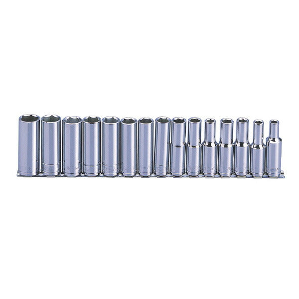 1/2DR 15PC ディープソケットセット ホルダー付 差込角(\"SQ):1/2