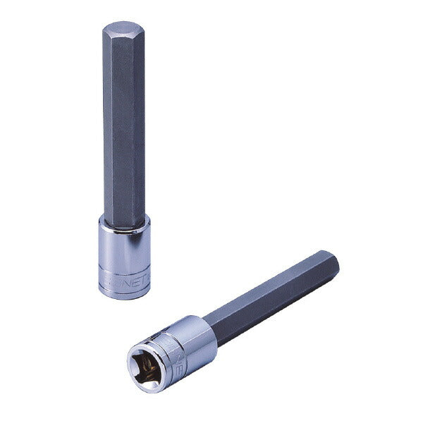 1/2DR 12MM ロングヘックスビットソケット 差込角(\"SQ):1/2 サイズ(mm):12 全長(L1;mm):140 軸長(L2;mm):102 外径(D;mm):24 六角キャップスクリュー用