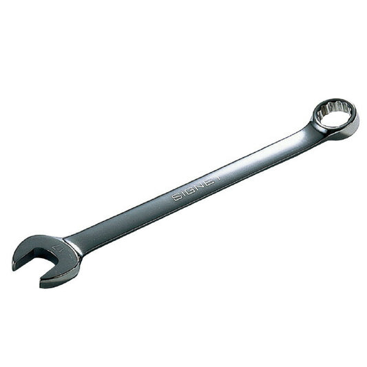 1.1/8\" コンビネーションレンチ メガネ部オフセット角(°):15 サイズ(\"):1.1/8 全長(L;mm):400 スパナ部幅(B;mm):62.0 メガネ部幅(D;mm):42.0 スパナ部厚み(A1;mm):16.5 メガネ部厚み(A2;mm):11.5