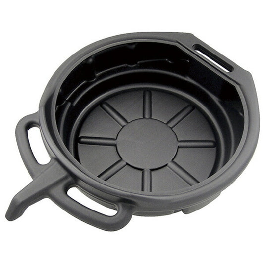 Oil Drain Pan 8L Body size (mm): W520 x H145 x D390 Capacity (L): 8 Temperature range (°C): -40 to 85 Compatible liquids: Oil, gasoline, etc.