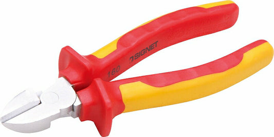 絶縁ニッパー 160MM 金属部分材質:クロムバナジウム鋼 全長(mm):160 切断能力(φmm):軟線･2.6/中硬線･2.4/硬線･2.0