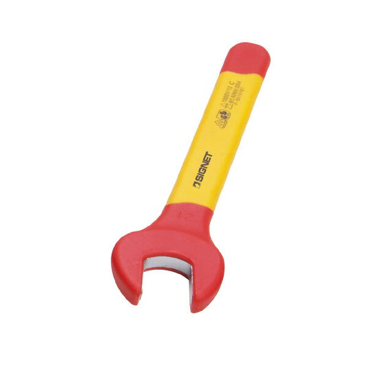 絶縁スパナ 8MM 金属部分材質:クロムバナジウム鋼 サイズ(mm):8 全長(mm):99.5 ヘッド幅(mm):25.3 ヘッド厚さ(mm):7.5