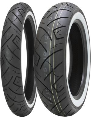 SR777 Front 100/90-19 M/C 61H WW Whitewall TL Tubeless Bias 1pc