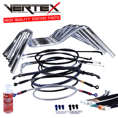 GSX400インパルス 99年 GK79A セミしぼりアップハンドル セット ブラック ワイヤー