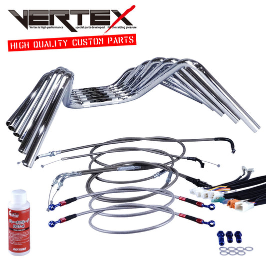 RZ250 85年 1AR セミしぼりアップハンドル セット ブラックメッシュ ダークメッシュ ワイヤー