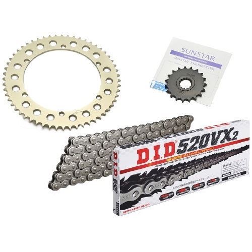 Sprocket & Chain Kit Gray 525 Front 15T Rear 40T 3-Piece Set VFR400R DID Chain