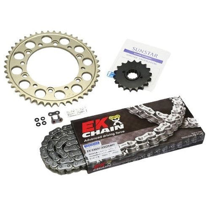 Sprocket & Chain Kit, Silver, 520, Front 14T, Rear 45T, for Hornet 96-07, 3-piece ThreeD Chain Set