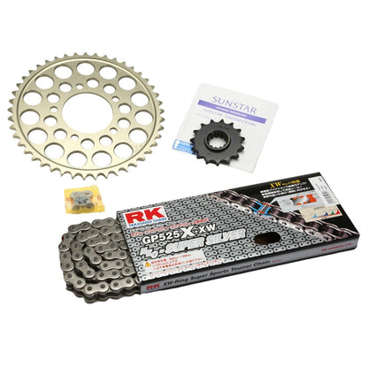 Sprocket & Chain Kit Silver 525 Front 15T Rear 43T 3-piece Set Kawasaki VERSYS1000 12-19 Versys RK Chain