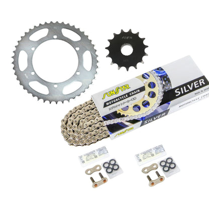 スプロケット&チェーンキット シルバー 520 フロント15T リア45T 3点セット ヤマハ XJR400/R/R2/S 93年-08年 SUNSTARチェーン
