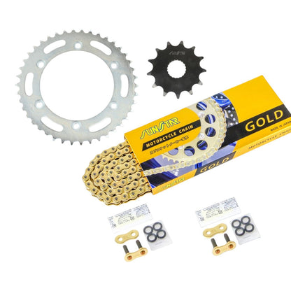 スプロケット&チェーンキット ゴールド 520 フロント13T リア42T 3点セット WR250X 07年-17年 SUNSTARチェーン スプロケ チェーン