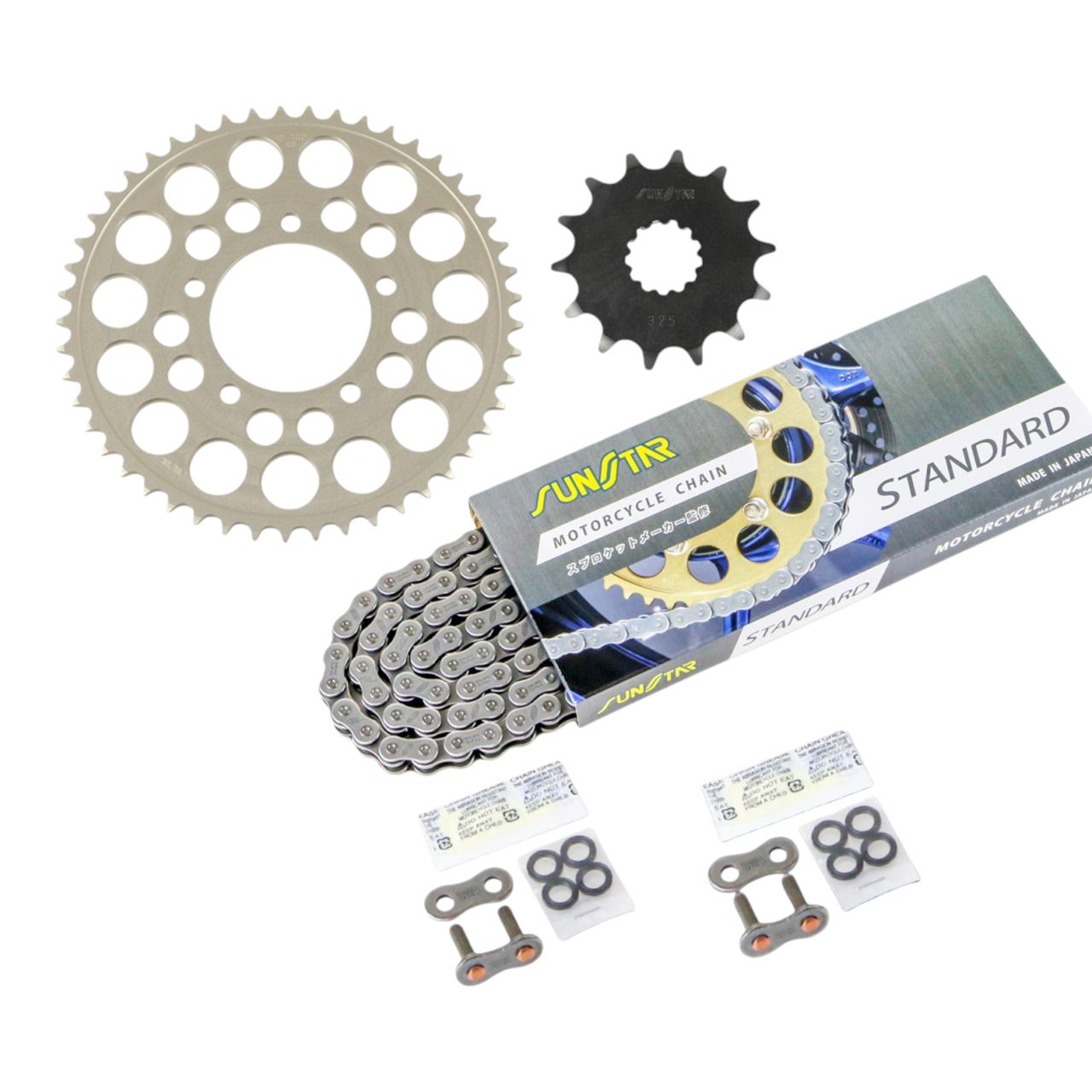 Sprocket & Chain Kit Standard 520 Front 14T Rear 49T 3-piece Set Suzuki INAZUMA400 97-04 INAZUMA SUNSTAR Chain