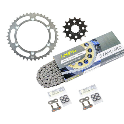 Sprocket & Chain Kit Standard 520 Front 14T Rear 42T 3-piece set Kawasaki KLX250 2001-17 SUNSTAR Chain