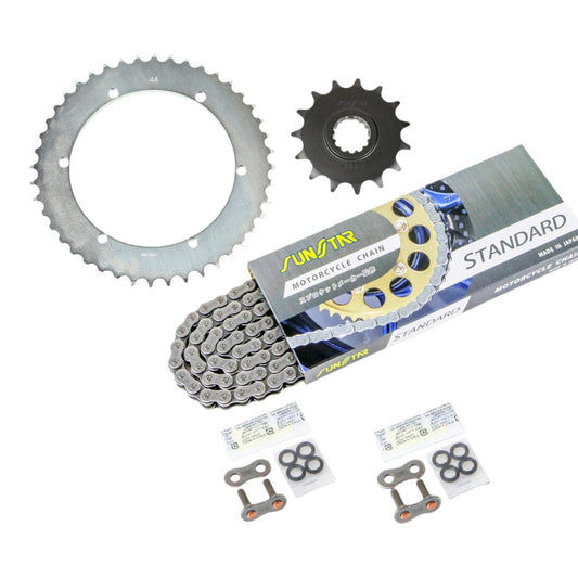 スプロケット&チェーンキット スタンダード 520 フロント15T リア44T 3点セット SR400 88年-21年 SUNSTARチェーン スプロケ チェーン