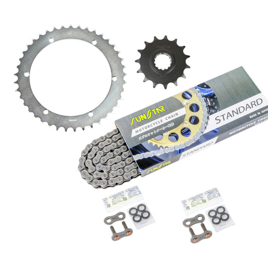 Sprocket & Chain Kit Standard 520 Front 15T Rear 41T 3-piece Set Yamaha SR400 '88-'21 SUNSTAR Chain