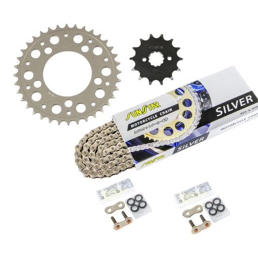 Sprocket & Chain Kit Silver 520 Front 14T Rear 36T 3-piece Set for Honda REBEL250 17-23 Rebel with SUNSTAR Chain