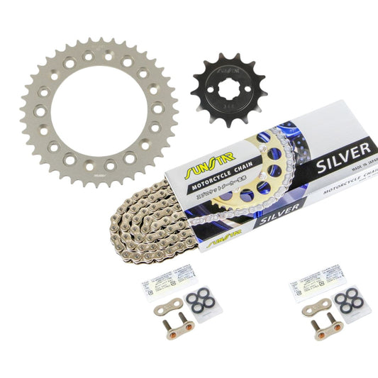 Sprocket & Chain Kit Silver 520 Front 13T Rear 40T 3-piece Set Honda SL230 97-98 SUNSTAR Chain
