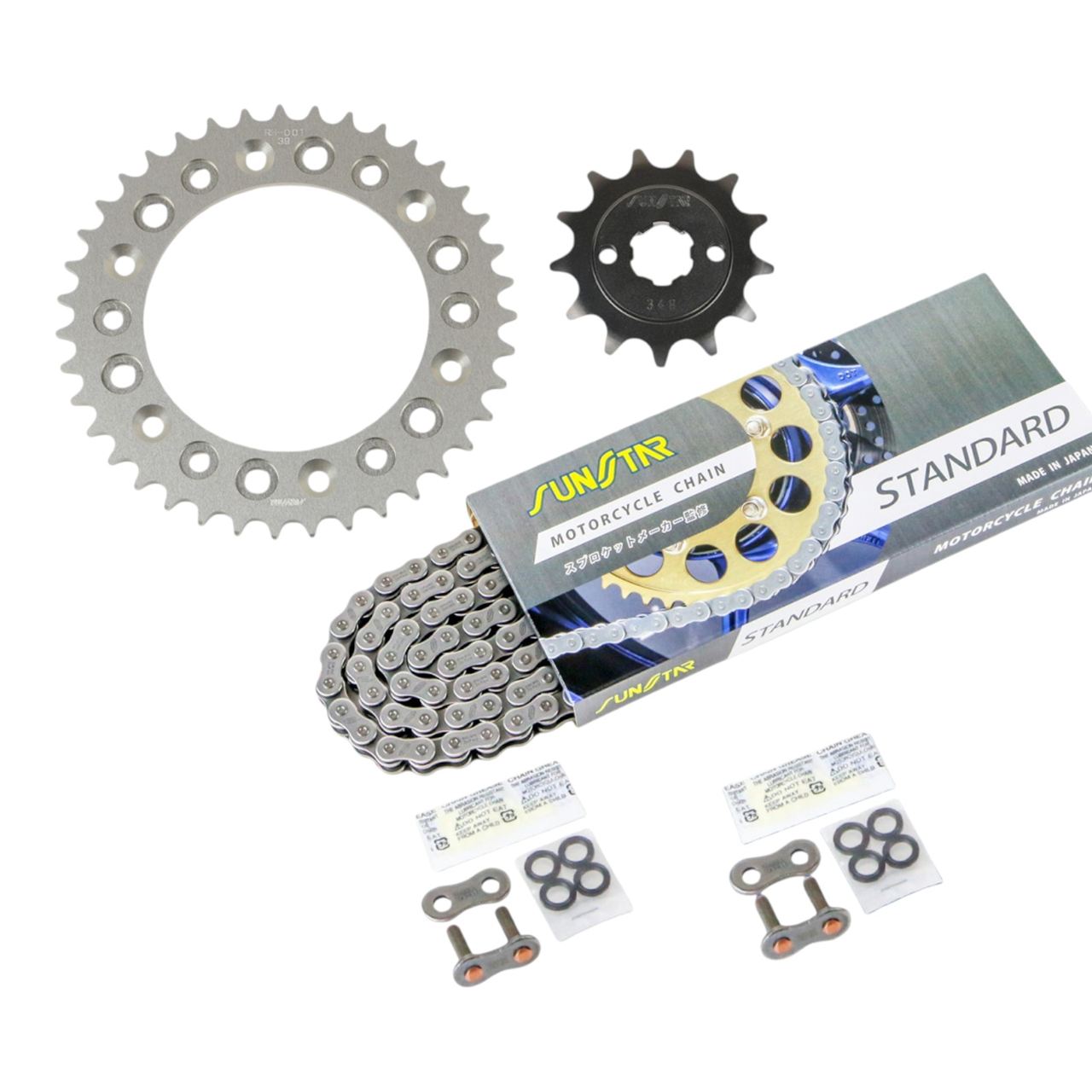 Sprocket & Chain Kit Standard 520 Front 13T Rear 39T 3-Piece Set Honda SL230 99-04 / XR230 2005-11 SUNSTAR Chain