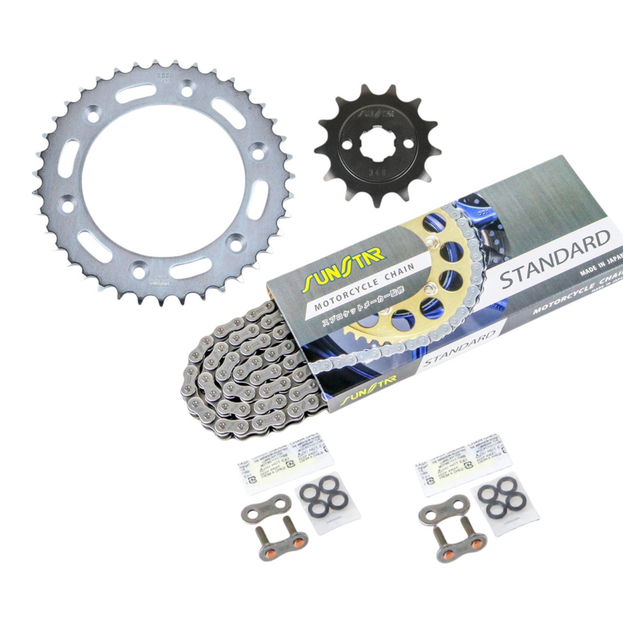 Sprocket & Chain Kit Standard 520 Front 13T Rear 39T 3-piece Set for Honda SL230 99-04 / XR230 2005-11 with SUNSTAR Chain