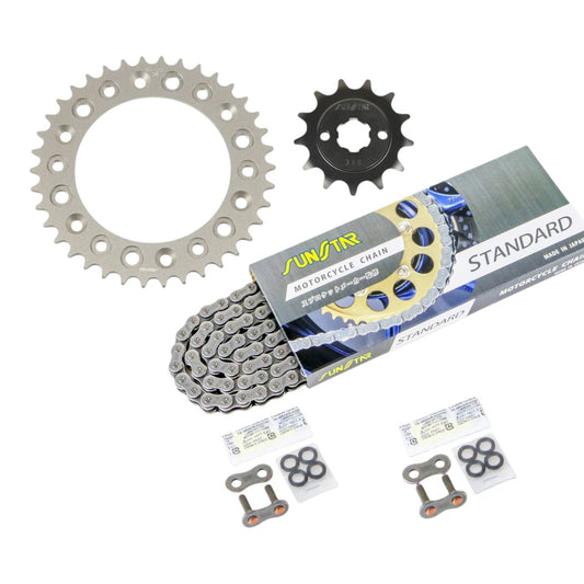 Sprocket & Chain Kit Standard 520 Front 13T Rear 38T 3-Piece Set Honda XR230 Motard 2008-11 Motard SUNSTAR Chain