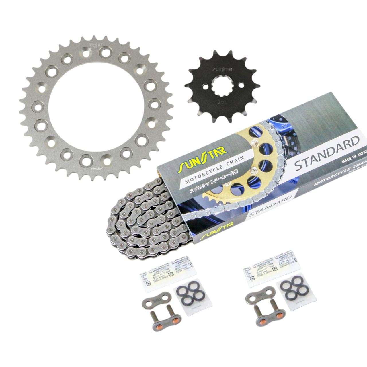 Sprocket & Chain Kit, Standard, 520, 14T Front, 39T Rear, 3-piece set, Honda CRF250M 13-19, SUNSTAR Chain