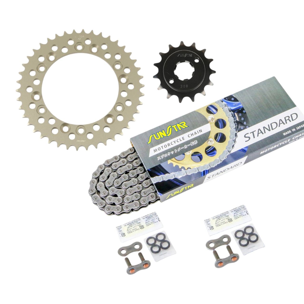 スプロケット&チェーンキット スタンダード 520 フロント15T リア42T 3点セット NSR250R 86年-87年 SUNSTARチェーン スプロケ
