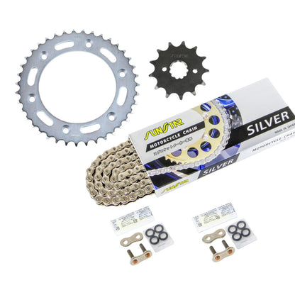 スプロケット&チェーンキット シルバー 520 フロント13T リア39T 3点セット XR250/BAJA 95年-96年 バハ SUNSTARチェーン スプロケ