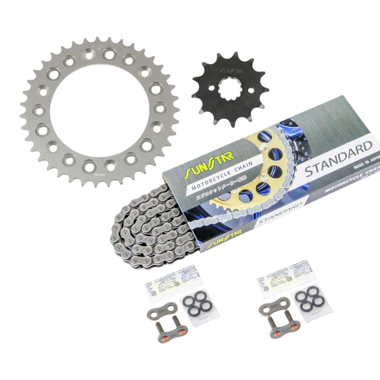 スプロケット&チェーンキット スタンダード 520 フロント13T リア39T 3点セット XR250 モタード 03年-07年 SUNSTARチェーン スプロケ