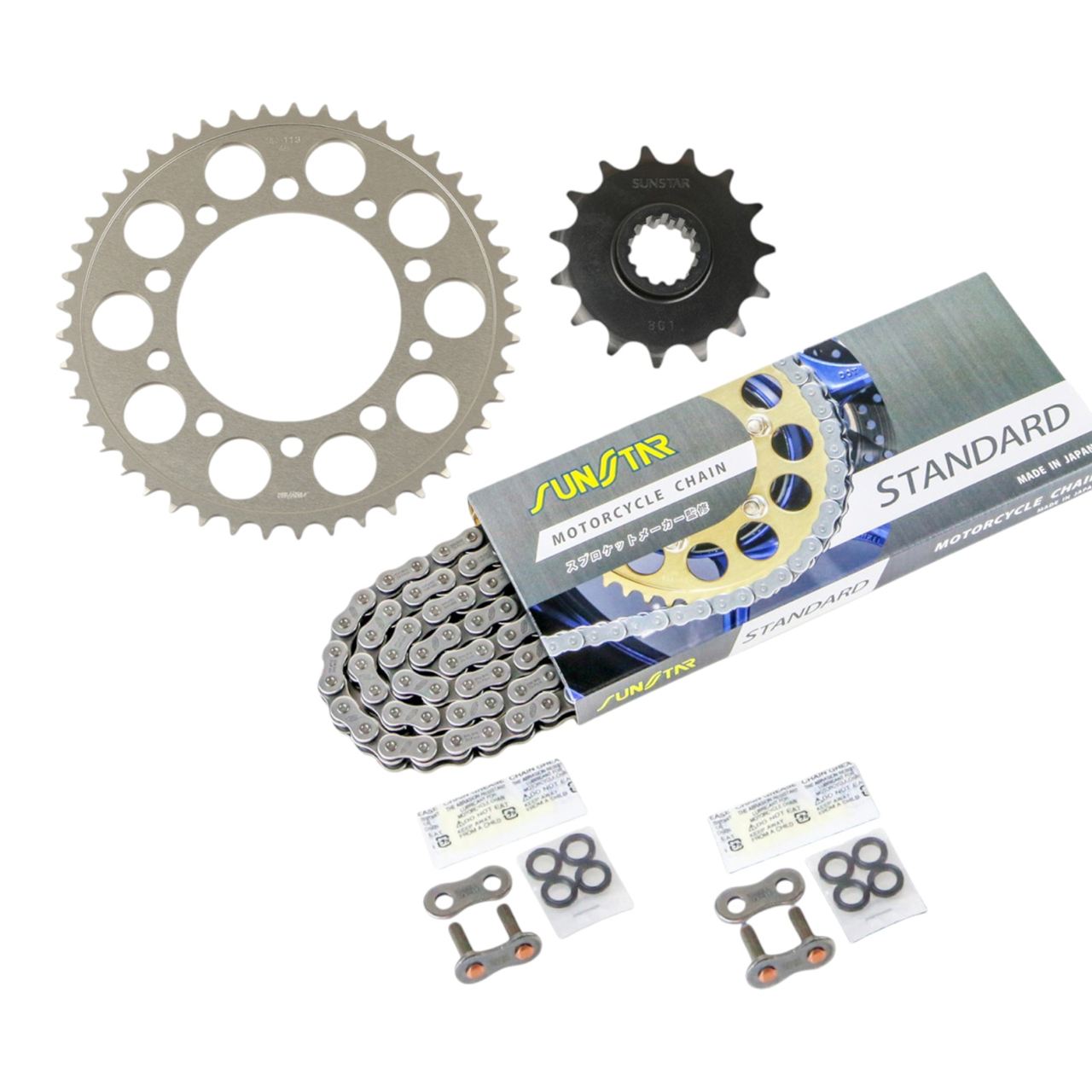 スプロケット&チェーンキット スタンダード 520 フロント15T リア45T 3点セット ホンダ CB400F CBR400R 400X SUNSTARチェーン