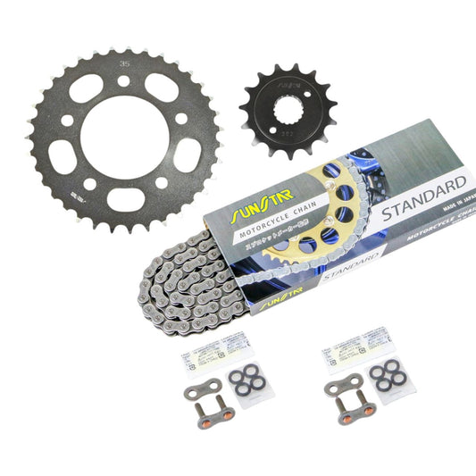 Sprocket & Chain Kit - Standard 520, Front 15T, Rear 35T - 3-piece set - Honda CB400SS 2001-08 - SUNSTAR Chain