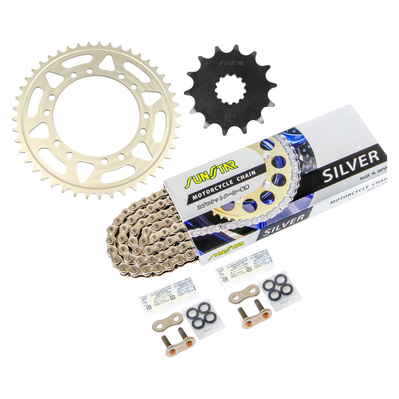 スプロケット&チェーンキット シルバー 520 フロント14T リア45T 3点セット ヤマハ TDR250 88年 SUNSTARチェーン スプロケ チェーン