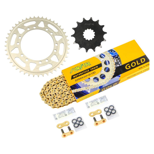 Sprocket & Chain Kit Gold 520 Front 14T Rear 45T 3-piece Set Yamaha TDR250 '88 SUNSTAR Chain