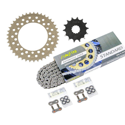 Sprocket & Chain Kit - Standard 520, Front 14T, Rear 41T, 3-Piece Set for Yamaha TZR250 (1986-1988) - SUNSTAR Chain