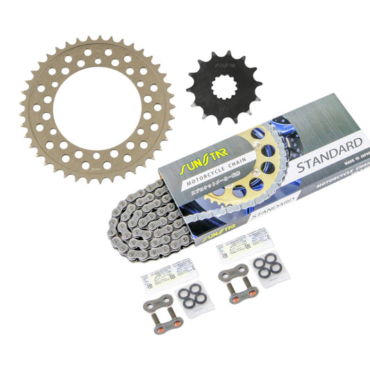 Sprocket & Chain Kit - Standard 520, Front 14T, Rear 41T, 3-Piece Set for Yamaha TZR250 (1986-1988) - SUNSTAR Chain