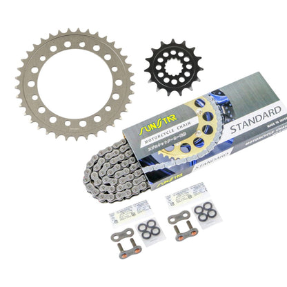 スプロケット&チェーンキット スタンダード 520 フロント15T リア37T 3点セット W650 04年-08年 SUNSTARチェーン スプロケ チェーン