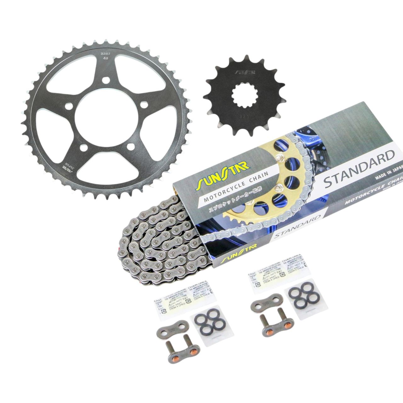 スプロケット&チェーンキット スタンダード 520 フロント15T リア46T 3点セット SV650 16年-23年 SUNSTARチェーン スプロケ