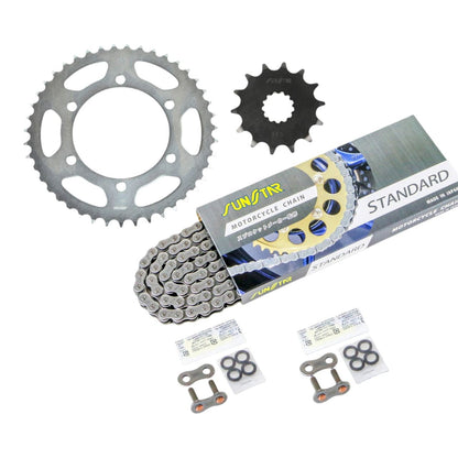 Sprocket & Chain Kit Standard 520 Front 14T Rear 43T 3-piece Set for Yamaha Ninja ZX-25R 20-23 SUNSTAR Chain
